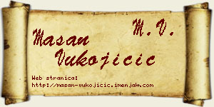 Mašan Vukojičić vizit kartica